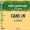 CANSON "C" Grain Pack of 12 Sheets of A4 White Drawing Paper 180 g/m view 1