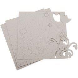 FANCY PANTS Biggest Board 12 Inch by 12 Inch Chipboard, Flower Power