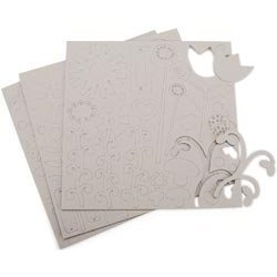 FANCY PANTS Biggest Board 12 Inch by 12 Inch Chipboard, Flower Power