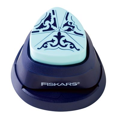 Fiskars 12-67257097 3-in-1 Triple-Sized Embossing Corner Punch, Anchors Aweigh