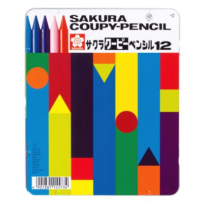 Sakura Creepas Colored Pencils, Coupe, 12 Colors, Tin Case FY12