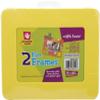 Fibre Craft 2-Pack Foam Rectangle Frames, 3.5 by 5.5-Inch, Assorted Colors view 1