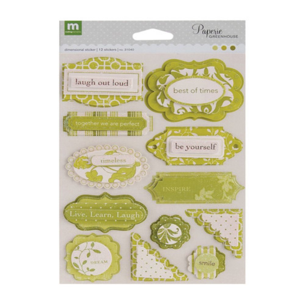 Making Memories Dimensional Stickers - Greenhouse