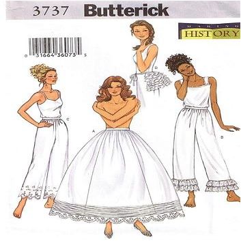Butterick 3737 Petticoat, Pants, Bustle Historical Pattern Size 18, 20, 22