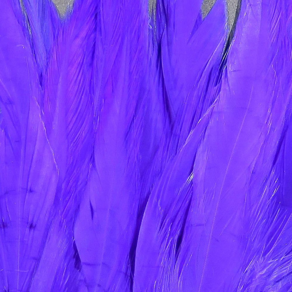 Hareline Fly Tying Strung Chinese 5-7 inch Saddle - Bright Purple