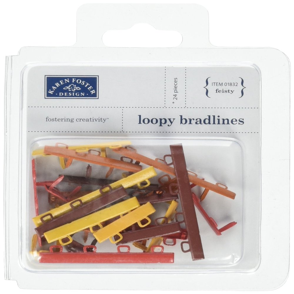 Karen Foster Design 24-Piece Loopy Bradlines, Feisty