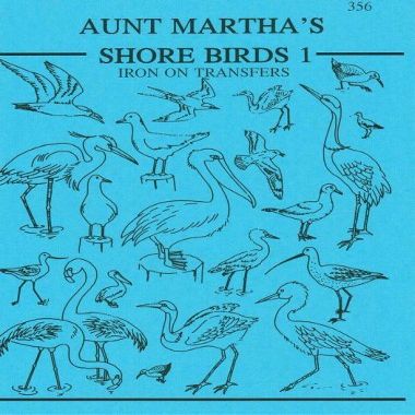 Sea Shore Birds Aunt Martha's Hot Iron Embroidery Transfers Booklet