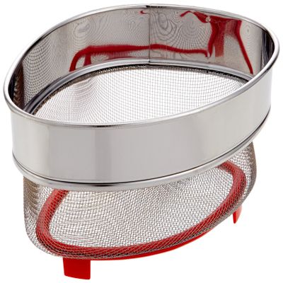 Asano Seisakusho JSV04001 Mesh Triangle Corner, Deep Type, Body: 18-0 Stainless Steel, Net: 18-8 Stainless Steel, Legs: ABS Resin, Japan