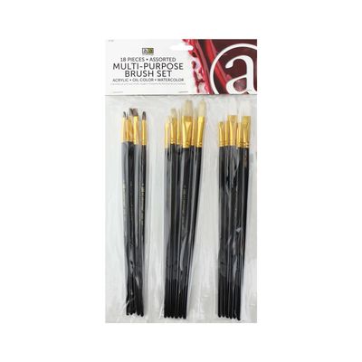 Art Advantage - Brush Set 18pc., Art Paintbrush Sets, Paint Brush Sets, Paint Brushes, Brushes for Acrylic Painting, Small Brush, Paintbrush, Craft Brushes