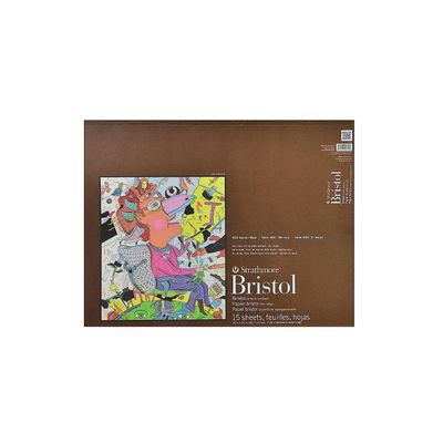 Strathmore 400 Series 18-inch x 24-inch Bristol Sketch Pad, 15 Sheets/Pad (70200)