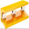 Art Color Anime Punch Machine, Yellow, 9.6 x 2.6 x 3.9 inches view 1