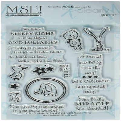 MSE Y209 Sweet Thing My Sentiments Stamps Sheet, 4 by 6", Clear