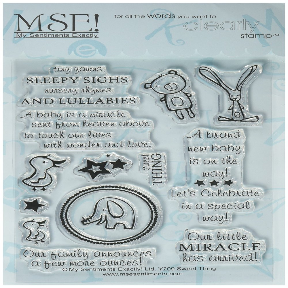 MSE Y209 Sweet Thing My Sentiments Stamps Sheet, 4 by 6", Clear