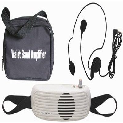 Audio2000'S Waist-Band PA Amplifier with a Headset Microphone AWP6201 , Headphones and Microphones