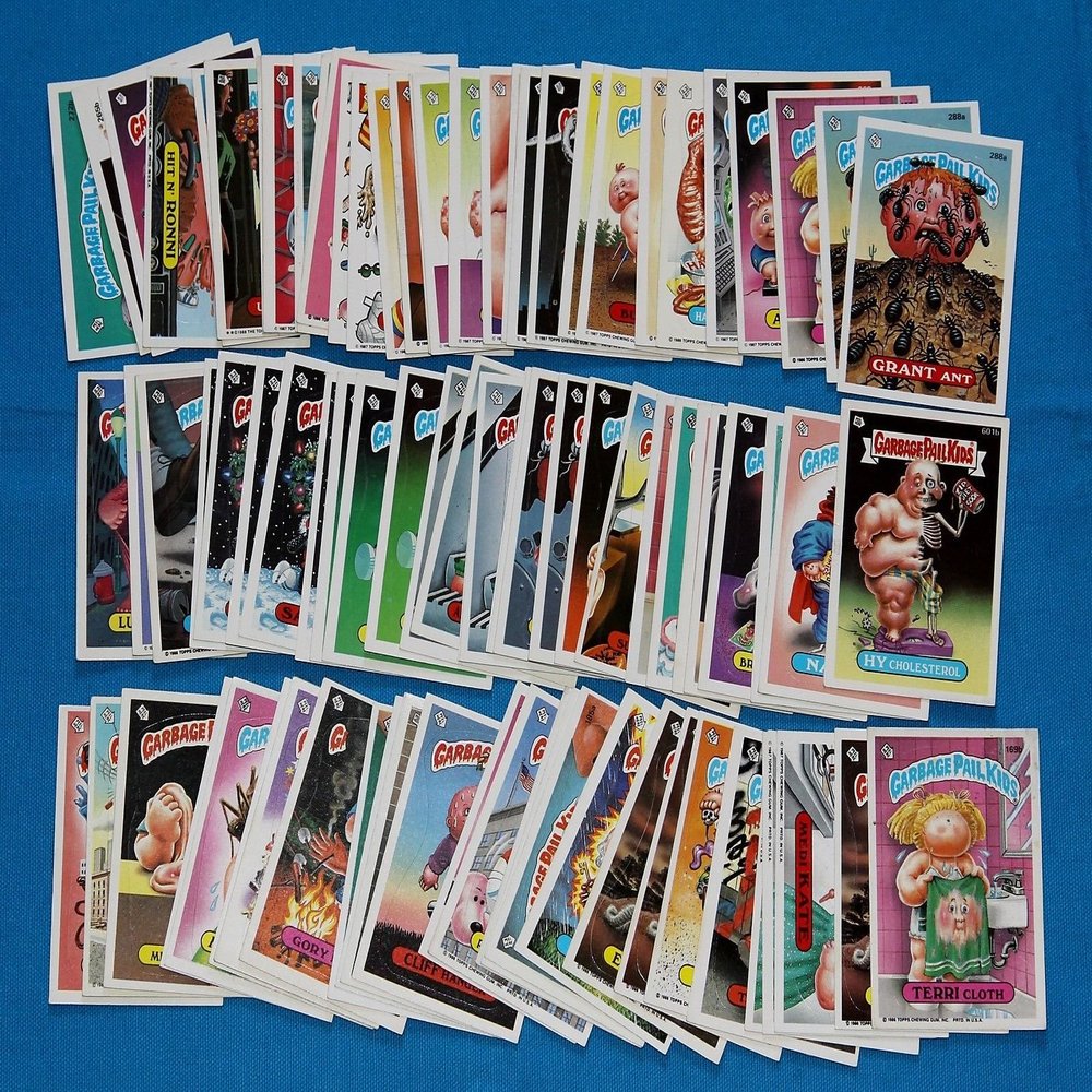Topps Garbage Pail Kids Cards - 100 Random Old Series Cards from 1986-1988, Near Mint Condition, No Duplicates