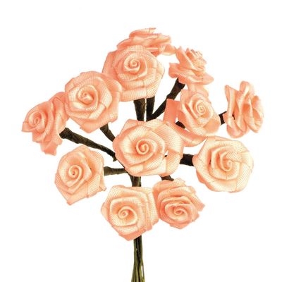Glorex Dior Roses 12 Flowers Design Plastic Coral, 12.5 x 14 x 4 cm