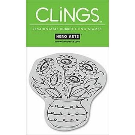 CLINGS Rubber Stamp / Bouquet in a Vase