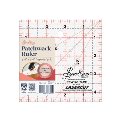Tacony Corporation SewEasy Square Quilt Ruler, 4.5" by 4.5"