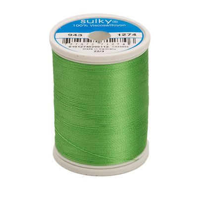 Sulky Of America 268d 40wt 2-Ply Rayon Thread, 850 yd, Nile Green