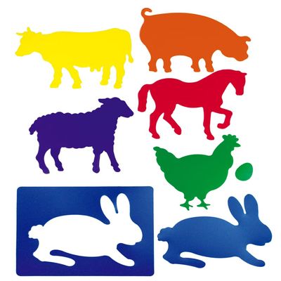 Henbea 716 "Farm Animals Stencil (6-Piece)