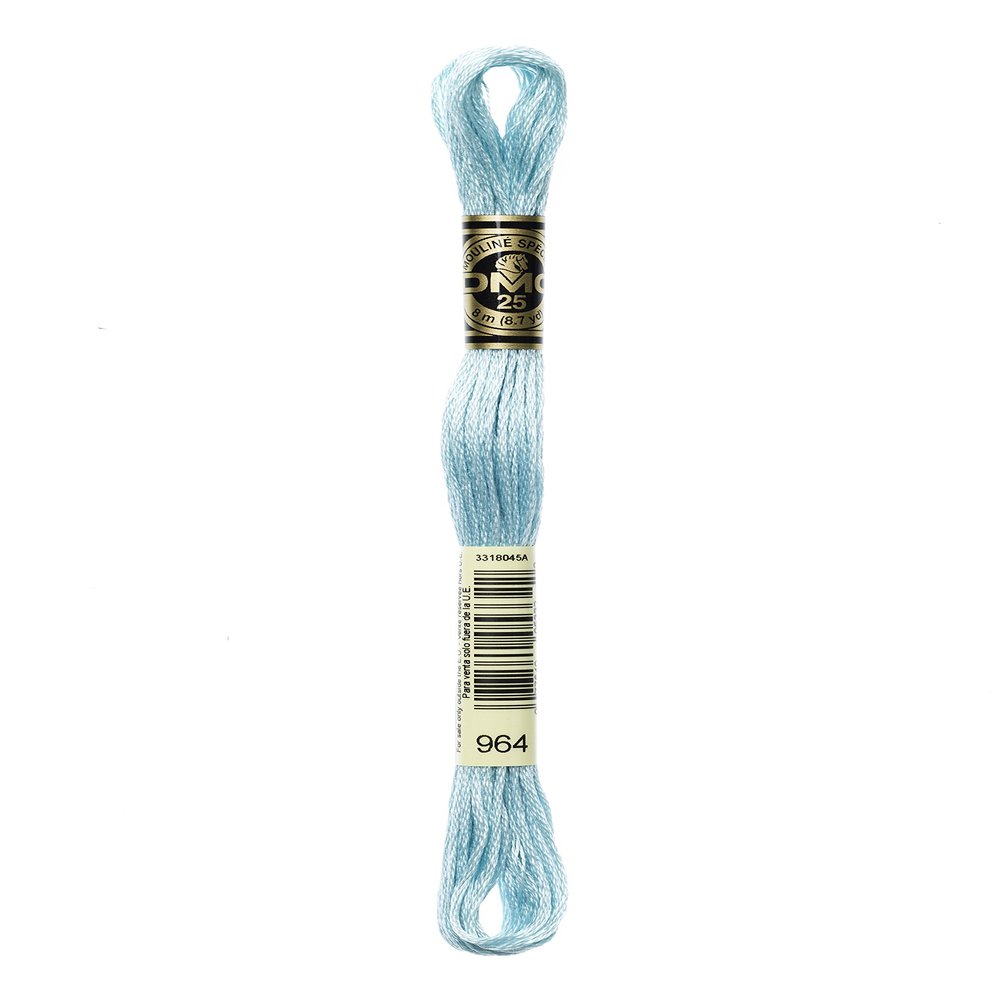 DMC Thread 6-Strand Embroidery Cotton 8.7 Yards Light Seagreen 117-964 (12-Pack)