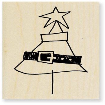 Jolly Tree Wood Mounted Rubber Stamp (H211)