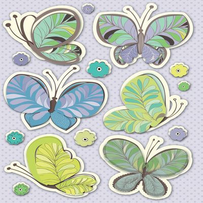 K&Company PoppySeed Butterfly Paisley Grand Adhesion