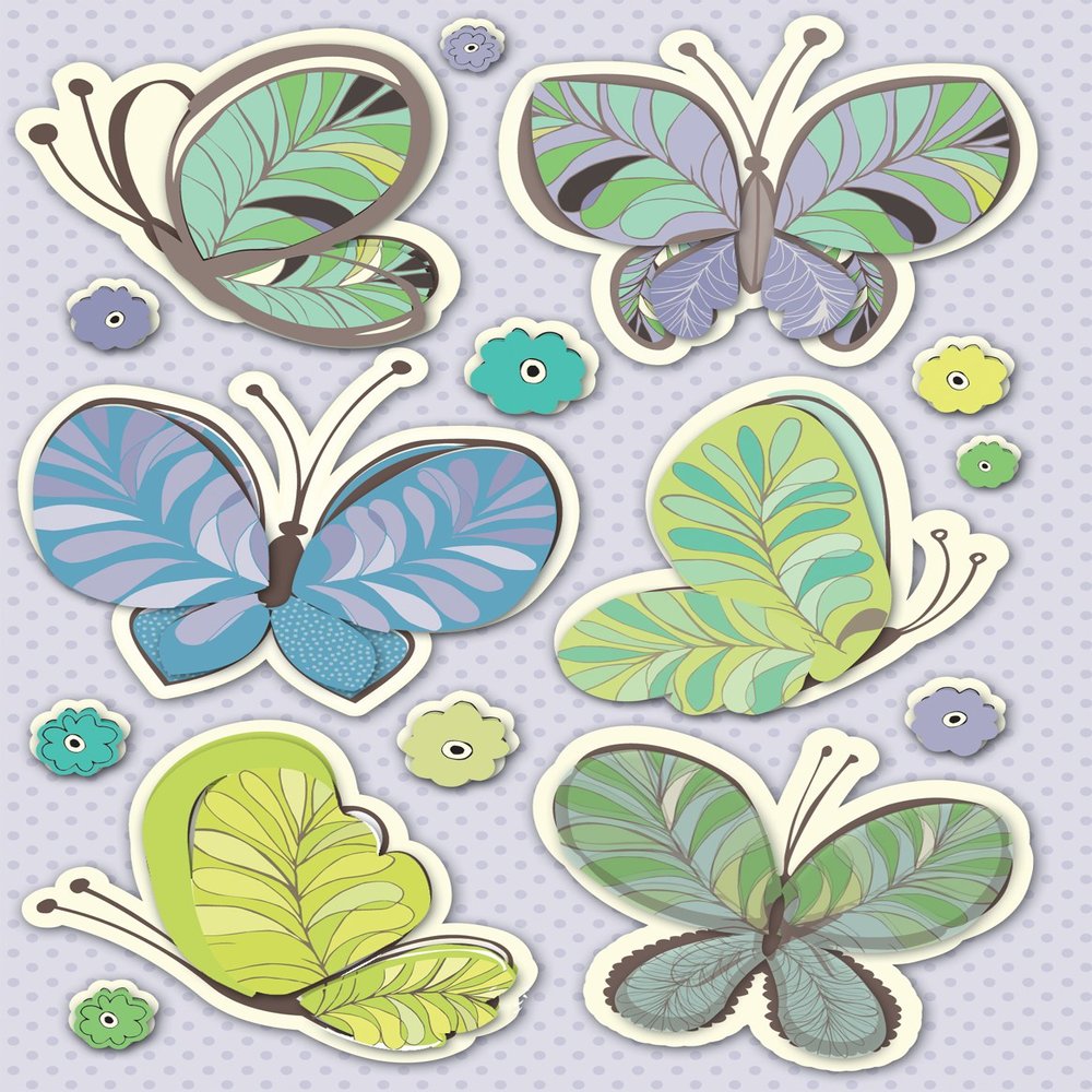 K&Company PoppySeed Butterfly Paisley Grand Adhesion