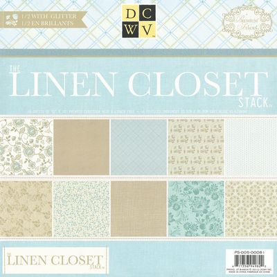 DCWV PS-005-00081 12 by 12 Linen Premium Stack GLTR