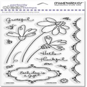 Loopy Blooms Clear Unmounted Rubber Stamp Set (SSC1069)