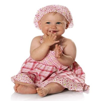 Burda Pattern 9584 Size (6M-9M-12M-2-3) Baby Girl Top Dress Panties Bandana