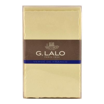 Clairefontaine - Ref 25216L - G.Lalo Correspondence Set "Collection de Paris" - 10 x Cards (300gsm, 97 x 152mm) + 10 x Lined Envelopes with Serrated Edges (100 x 158mm) - Ivory