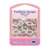 Hemline H445/WHT | White Ring Top Fashion Snaps | 11mm | 6 Sets view 1