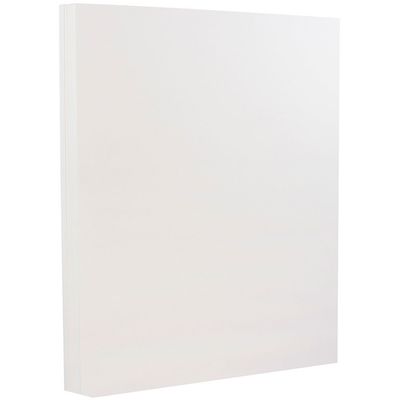 JAM PAPER Strathmore 88lb Cardstock - 8.5 x 11 Coverstock - 237 gsm - Bright White Wove - 25% cotton - 50 Sheets/Pack