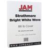 JAM PAPER Strathmore 88lb Cardstock - 8.5 x 11 Coverstock - 237 gsm - Bright White Wove - 25% cotton - 50 Sheets/Pack view 2