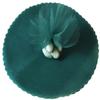 100 Hunter Green Scalloped Tulle Circles 9" Wedding Favor Wrap view 1