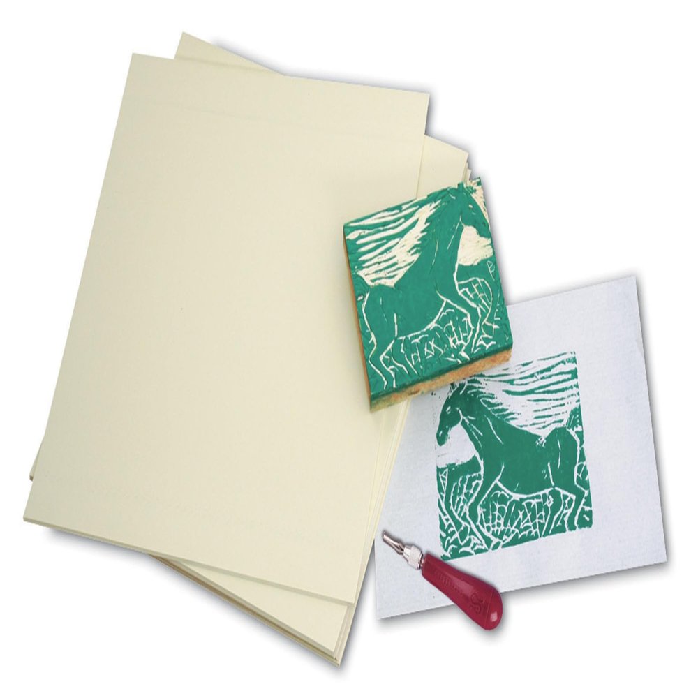 Sax Easy to Cut Unmounted Linoleum - 4 x 6 inches - Pack of 12