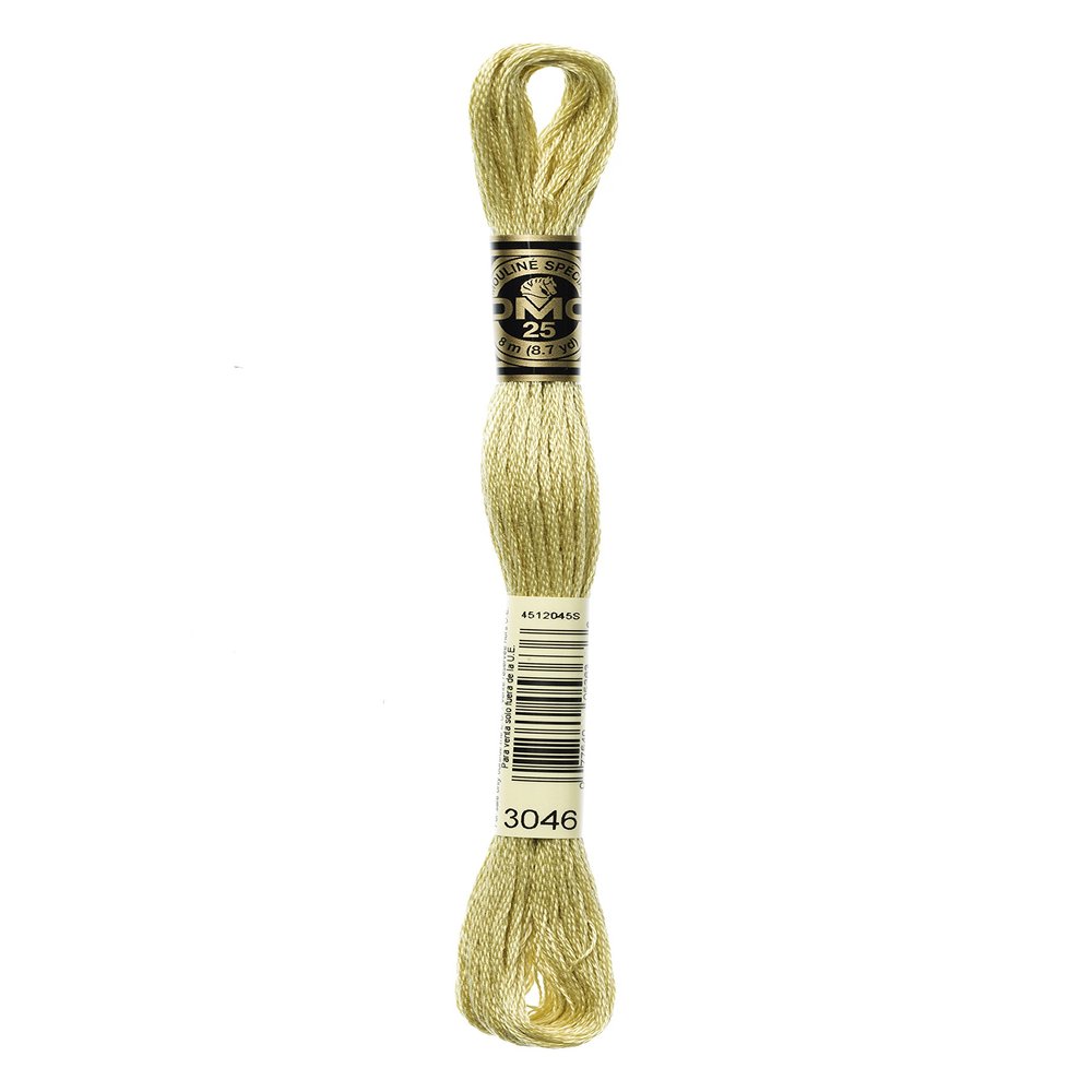 Dmc 6-Strand Embroidery Cotton 8.7yd-Medium Yellow Beige