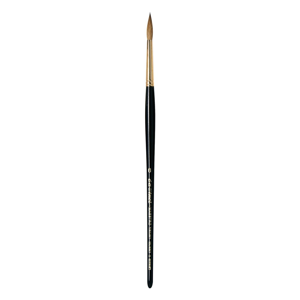 da Vinci Watercolor Series 11 Maestro Paint Brush, Fuller English Round Kolinsky Red Sable, Size 6
