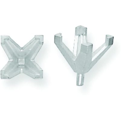 14K White Gold 4 Prong Princess Peg V-End Setting 6mm