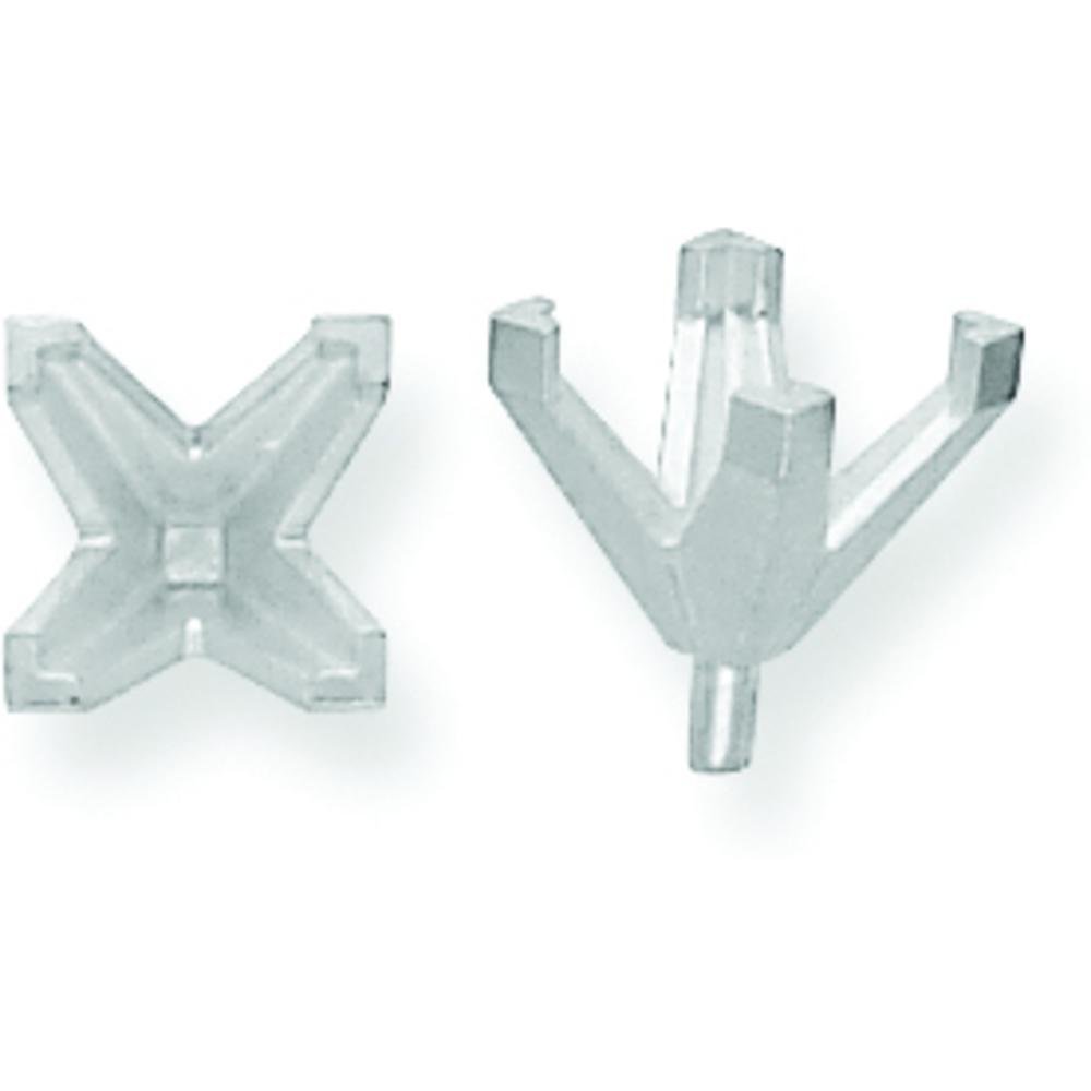 14K White Gold 4 Prong Princess Peg V-End Setting 6mm
