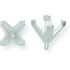 14K White Gold 4 Prong Princess Peg V-End Setting 6mm view 1