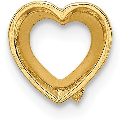 FindingKing 14K Gold Heart Bezel Setting 7mm