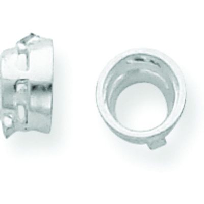14K White Gold Round Stone Seat Bezel Setting 2.4mm
