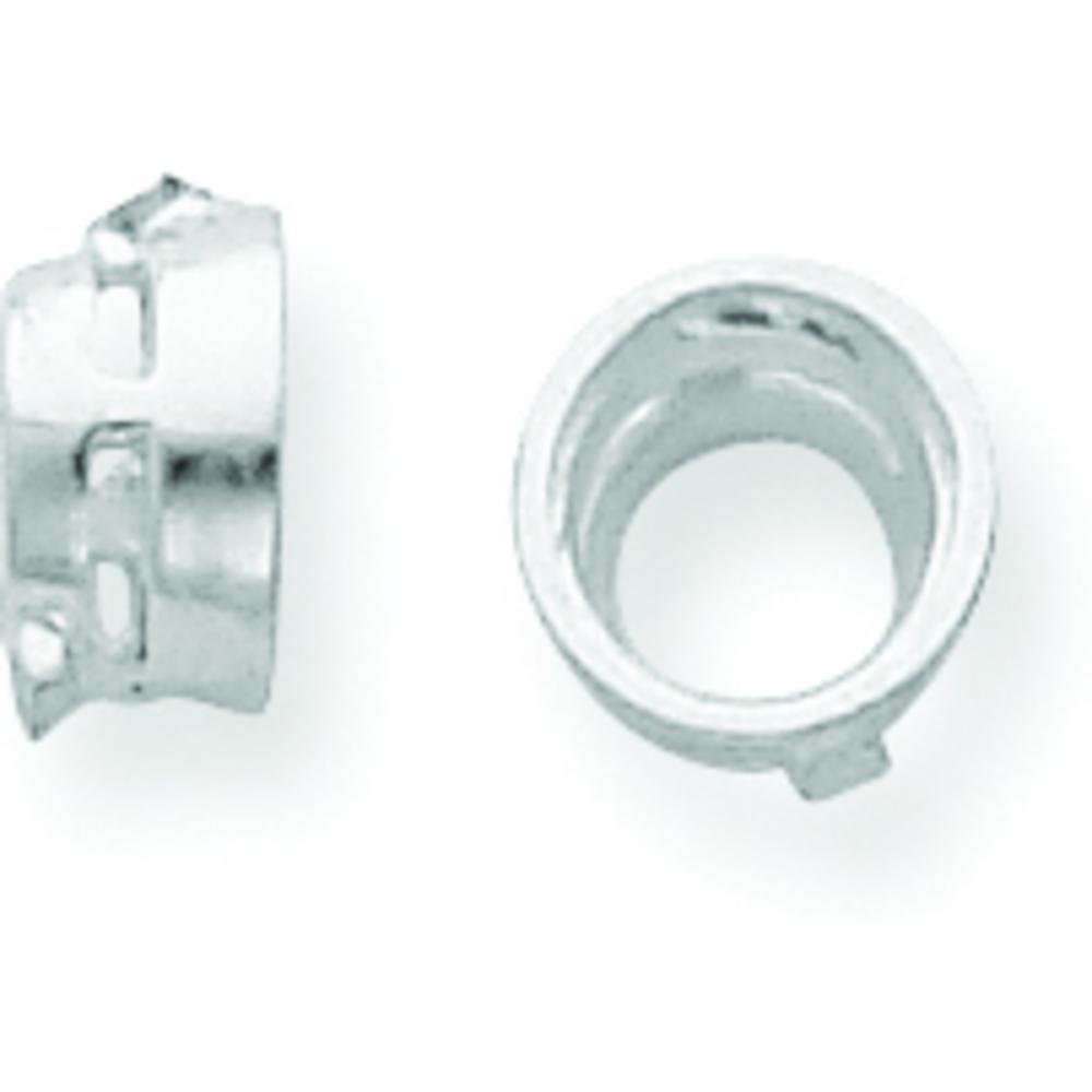 14K White Gold Round Stone Seat Bezel Setting 2.4mm