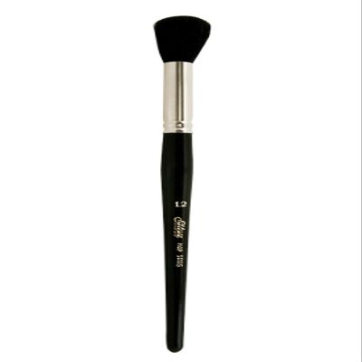 Silver Brush 5618S-12 Silver Mop Short Handle Blender Brush, Black, Round, Size 12