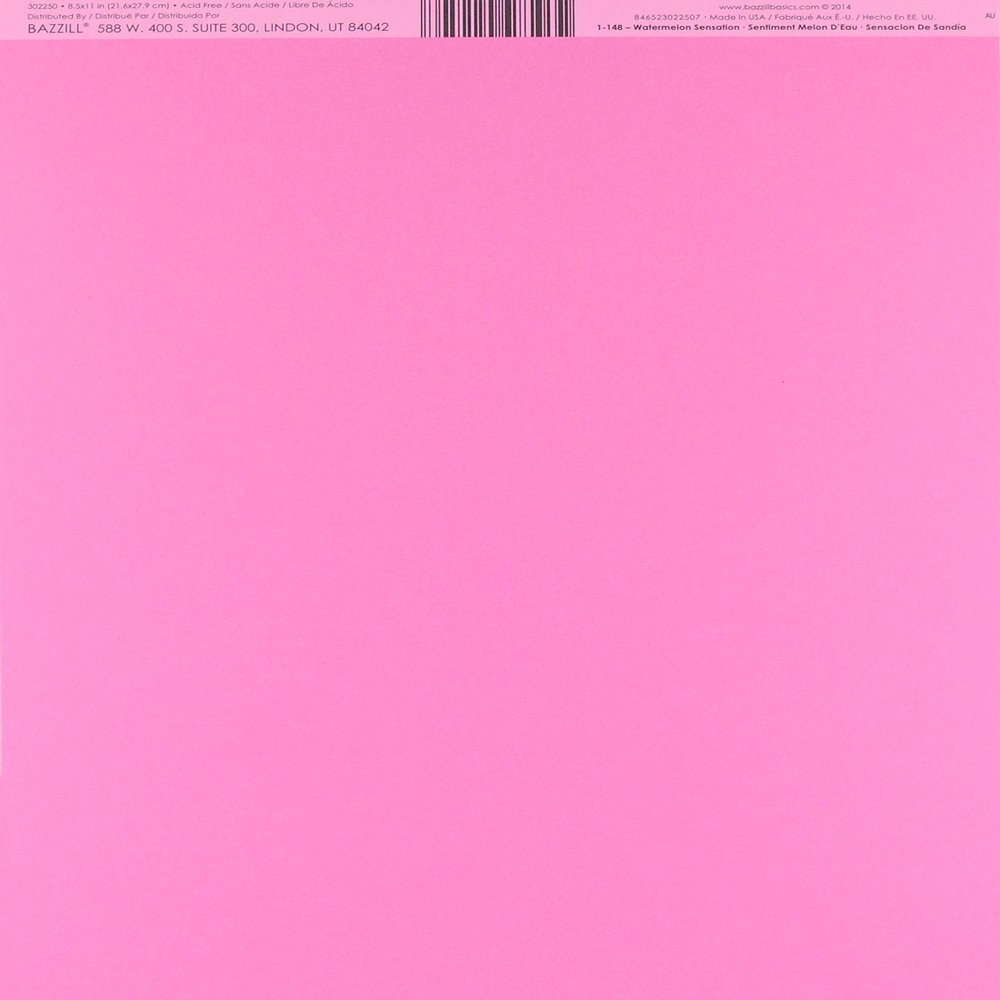 Bazzill Basics Paper Cardstock Watermelon Sensation 8.5X11 80lb Card Shoppe by Ba