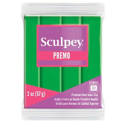 Sculpey Premo Polymer Oven-Bake Clay, Green, Non Toxic, 2 oz. bar, Great for Jewelry Making, Holiday, DIY, Mixed Media and Home dcor Projects. Premium Clay Great for clayers and Artists.