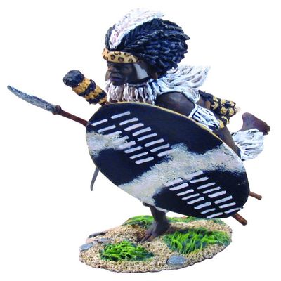 W. Britain 20052 Zulu iNdluyengwe Regiment Charging with Assegai No.1