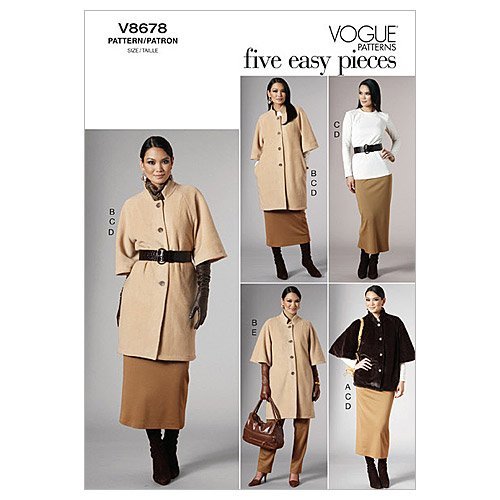 Vogue Patterns V8678 Misses' Jacket, Top, Skirt and Pants, Size F5 (16-18-20-22-24)